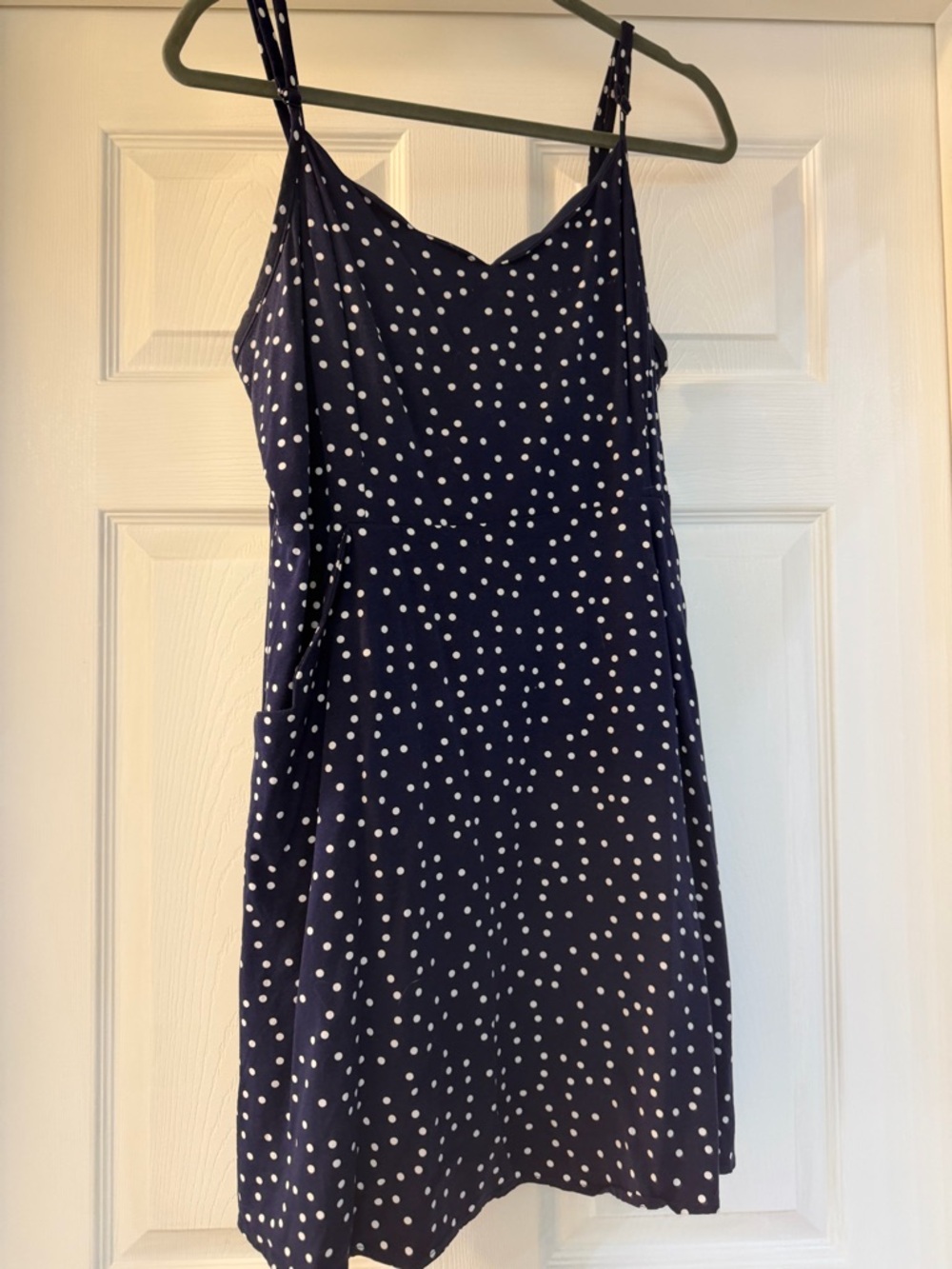 41 Hawthorn Navy and White Polka Dot Slip Mini Dress